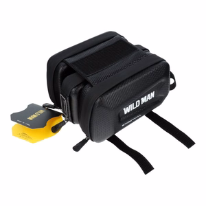 WILDMAN ceļojumu soma velosipēda rāmim ar rāvējslēdzēju E6S 1,2L (4"-7") melns