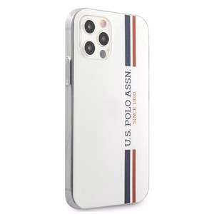 US Polo USHCP12LPCUSSWH Tricolor Collection vāciņš ierīcei iPhone 12 Pro Max 6.7", balts