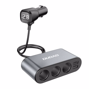 Автомобильное зарядное устройство Dudao (R1Pro) (2xUSB; 3x разветвитель прикуривателя) чёрный