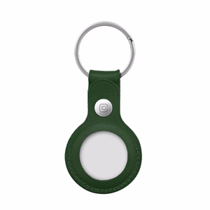 Crong ādas aizsargvāciņš ar atslēgu gredzenu Apple AirTag 1 / 2, zaļš