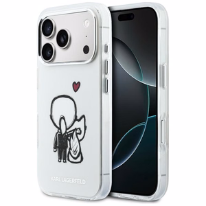 Karl Lagerfeld Karl & Choupette задняя MagSafe чехол для iPhone 17 Pro прозрачный
