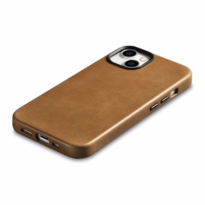 iCarer Oil Wax Premium ādas apvalks iPhone 14 Plus Magnētiskais ādas apvalks ar MagSafe Brūns (WMI14220703-TN)