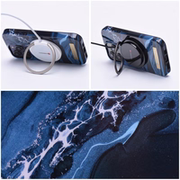 FORCELL F-PROTECT Mirage viedtālruņa apvalks saderīgs ar MagSafe IPHONE 15 Plus okeāna marmors