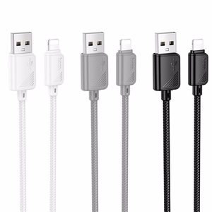 Cable USB A to Lightning Hoco 2,4A 1 m X113 white