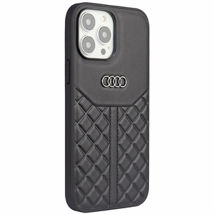 Audi натуральная кожа iPhone 13 Pro / 13 6.1" чёрный/чёрный хардкейс AU-TPUPCIP13P-Q8/D1-BK
