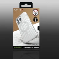 Raptic X-Doria Clutch viedtālruņa apvalks iPhone 14 Pro Max ar Magnētisko caurspīdīgu aizmugurējo pārklājumu