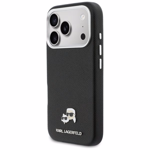 Karl Lagerfeld maciņš iPhone 17 Pro 6,3", HC MAGSAFE PU FW ar K&C galvas emblēmu, melns