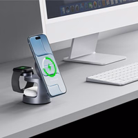 Tech-Protect QI2.2-25W-A48 3in1 magnētiskais bezvadu lādētājs - tumši zils