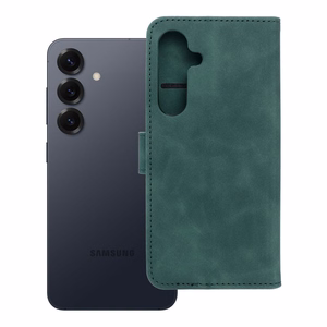 TENDER grāmatas viedtālruņa apvalks SAMSUNG S25 zaļš