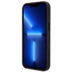 Karl Lagerfeld Saffiano Karl's Head Patch viedtālruņa apvalks iPhone 14 Plus - melns
