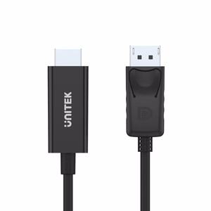 UNITEK Y-5118CA video kabeļa adapteris 1,8 m HDMI Type A (Standard) DisplayPort Melns