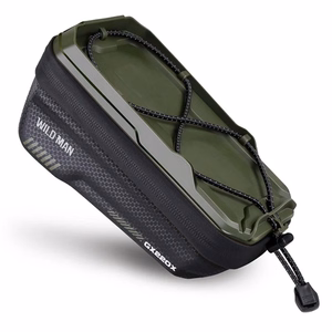 WILDMAN ceļojumu soma velosipēda rāmim ar rāvējslēdzēju, 1L ( 4"- 7"), GX220X, zaļa