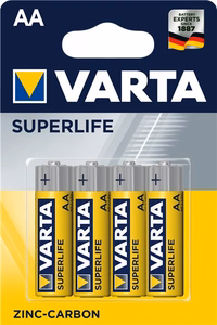 Цинковая батарейка VARTA R6 (AA) Superlife 4 шт.