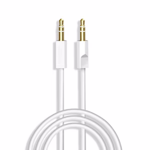 Dudao L12S AUX kabelis mini jack 3,5 mm 1m 3 kontaktu stereo - balts