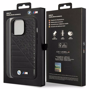 Viedtālruņa apvalks BMW Bi Pattern iPhone 14 Pro 6.1 - melns