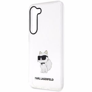 Karl Lagerfeld KLHCS23MHNCHTCT S23+ S916 caurspīdīgs cietais viedtālruņa apvalks Ikonik Choupette