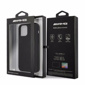 AMG silikona liels logotips apvalks iPhone 12 Pro Max - melns