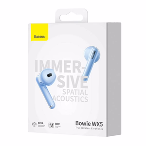 Austiņas TWS Baseus Bowie WX5 (zilas)