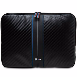 BMW Carbon & Blue Stripe apvalks 16" klēpjdatoram - melns