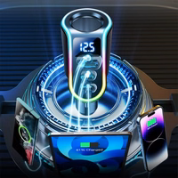 Auto lādētājs Joyroom "JR-CL21" Melns 150W (2xPD / 1xUSB / extra port / LED)