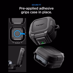 Spigen Lock Fit maciņš Samsung Galaxy Buds 4 / 4 Pro - Matte melns