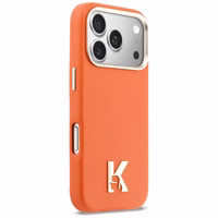 KARL LAGERFELD futrālis priekš IPHONE 17 Pro Max saderīgs ar MagSafe KLHMP17X5PGFKHGO (PU FW W/ KHead Logo), oranžs