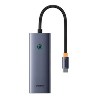 Hub 5in1 Baseus UltraJoy 5 porti (4xUSB 3.0, PD) pelēks