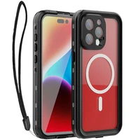 Ūdensnecaurlaidīgs apvalks SHELLBOX DOT saderīgs ar MagSafe IPHONE 15 Pro Max melns