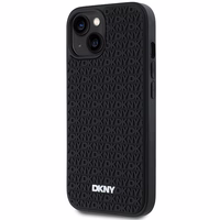 DKNY 3D Gumijas apvalks ar atkārtotu rakstu iPhone 15/14/13 - melns