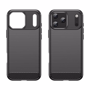 Carbon viedtālruņa apvalks iPhone 17 Pro - melns