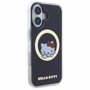 Hello Kitty IML Saldā kaķenīte magnētiskais iPhone 16 viedtālruņa apvalks - melns
