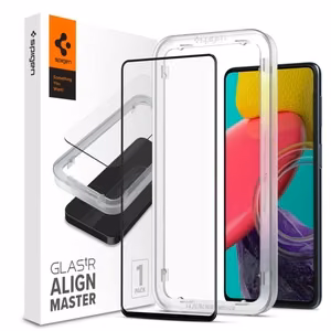 Spigen ALM Glass FC rūdītais stikls Samsung Galaxy M53 5G - melns