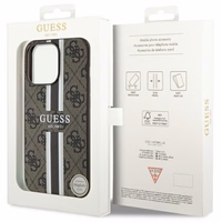 Guess GUHMP13LP4RPSW iPhone 13 Pro / 13 6.1" brūns/brūns cietais apvalks 4G Printed Stripes MagSafe