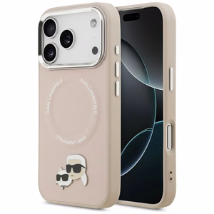 Karl Lagerfeld Karl & Choupette Pins MagSafe Чехол для iPhone 17 Pro - розовый
