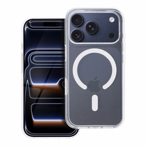 Viedtālruņa apvalks ar MagSafe iPhone 17 Pro, caurspīdīgs, izturīgs pret dzeltenēšanu, saderīgs ar kameru vadības pogu