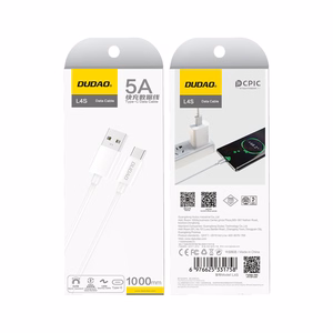 Dudao L4ST USB-A / USB-C kabelis 2A 1m - balts