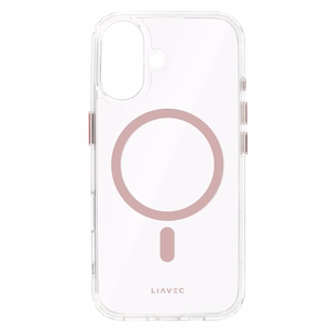 Liavec Spīdīgs Magnētiskais Caurspīdīgs viedtālruņa apvalks Iphone 16 rozā