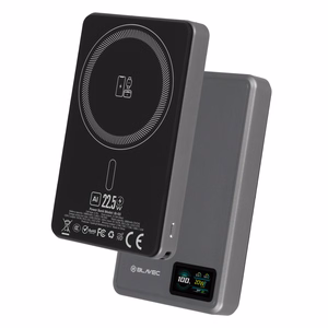 Blavec Power Bank 10000mAh BJ-03 Slim 13,5mm - Type C - 22,5W magnetic Magsafe 3 in 1 (PBBJ03-MC10G) grey aluminum