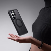 Rock Rotating Statīvs Soft Touch Series Magnetic for Samsung Galaxy S26 melns