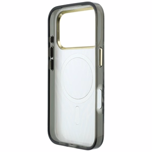 Guess IML Zebra Glitter Triangle Logo MagSafe maciņš modelim iPhone 18 Pro / 17 Pro – krāsa: sudraba