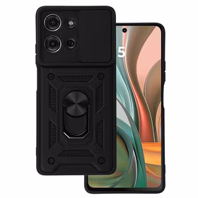 Slide Camera Armor viedtālruņa apvalks Motorola Moto G75 5G melns