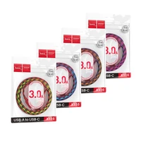 Kabelis USB A uz USB C Hoco 3A 1 m X116 gradienta sarkana