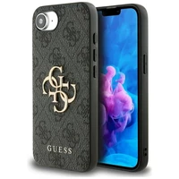 Guess 4G Big Logo apvalks iPhone 16e - Melns