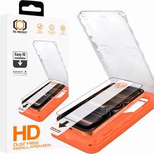 Tel Protect Dust-Free Easy Fit HD Titan rūdīts stikls priekš Iphone 17 Pro melns