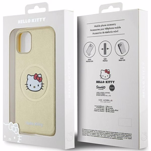 Hello Kitty Leather Kitty Head MagSafe чехол для iPhone 11 / Xr - золотой