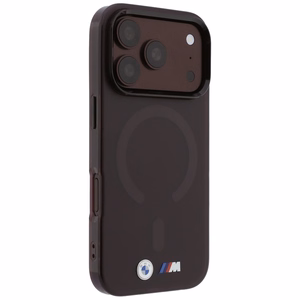 BMW M IML Frosted Metal Logo & Trims MagSafe maciņš modelim iPhone 17 Pro / 18 Pro – bordo