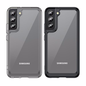 Outer Space viedtālruņa apvalks Samsung Galaxy S22 + (S22 Plus) cietais vāks ar gēla rāmi sarkana