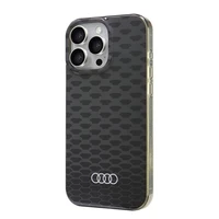 Audi IML Izšuvuma raksts Magnētiskais iPhone 16 Pro Max 6.9" melns/melns cietais apvalks AU-IMLMIP16PM-Q5/D3-BK