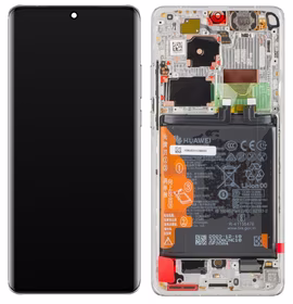 LCD screen Huawei P50 PRO ar touch screen ar frame un baterija Pearl Balts original (service pack)