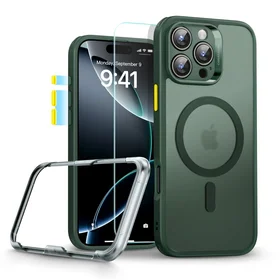 ESR Klasisks Pro komplekts Halolock Magnētiskais iPhone 16 Pro Max viedtālruņa apvalks - zaļš (m)